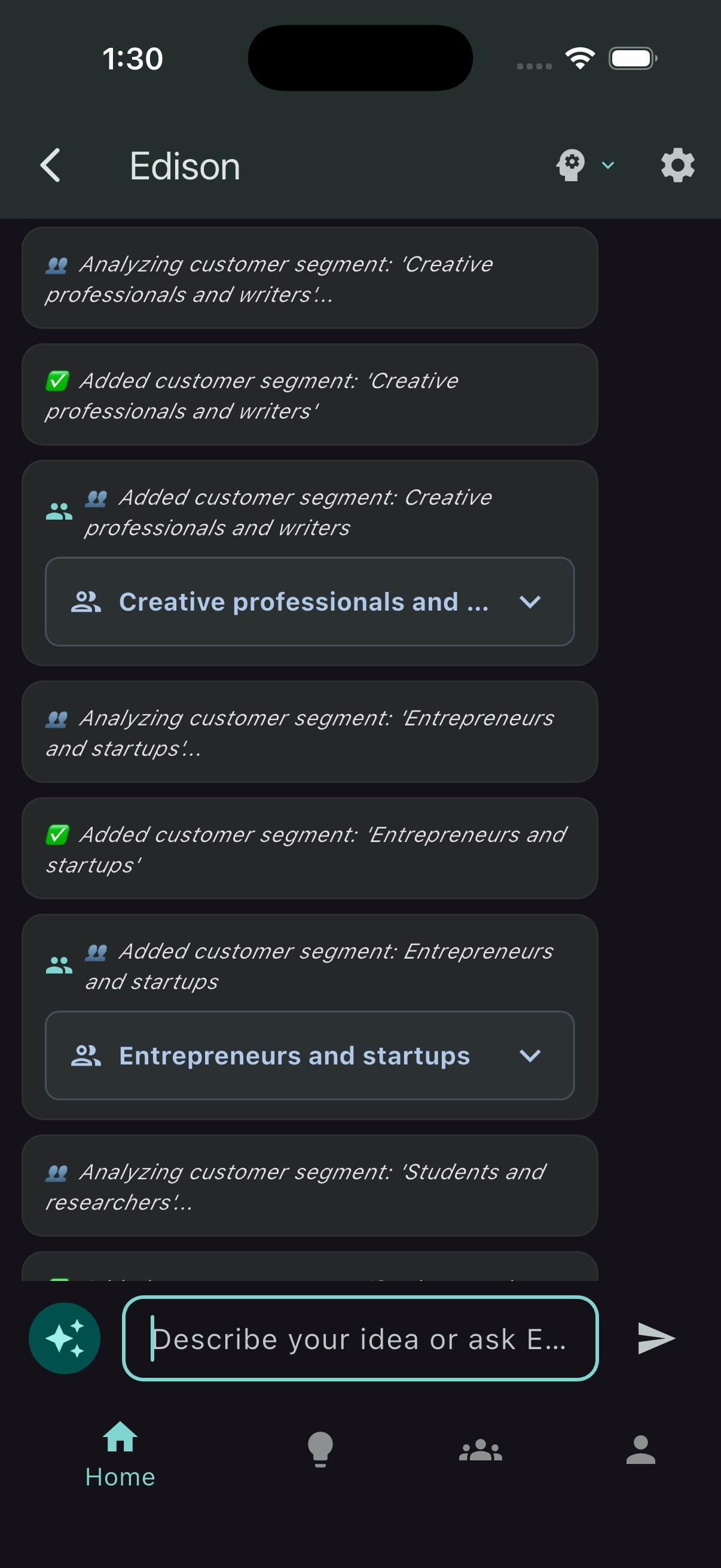 Agent response for customer segments